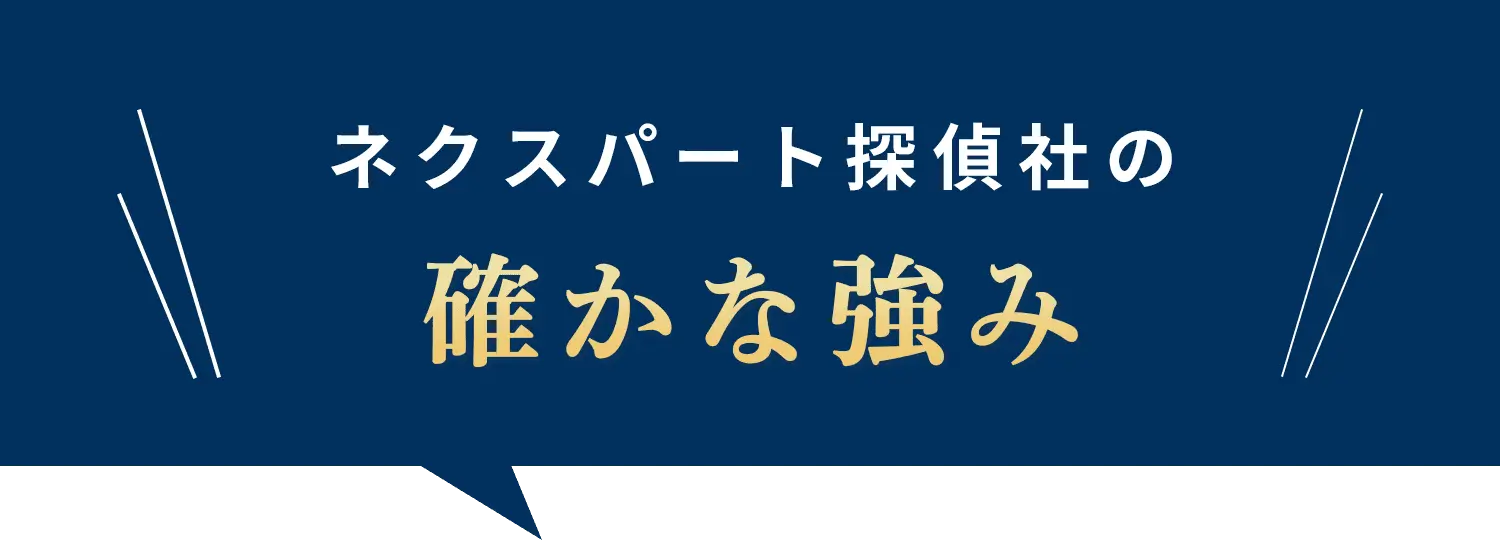 ネクスパート探偵社の確かな強み